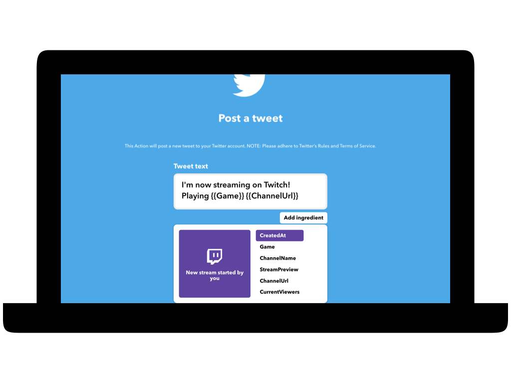 Twitterでtwitchライブ配信開始時に自動でツイートを投稿する方法 Thumb Sprain